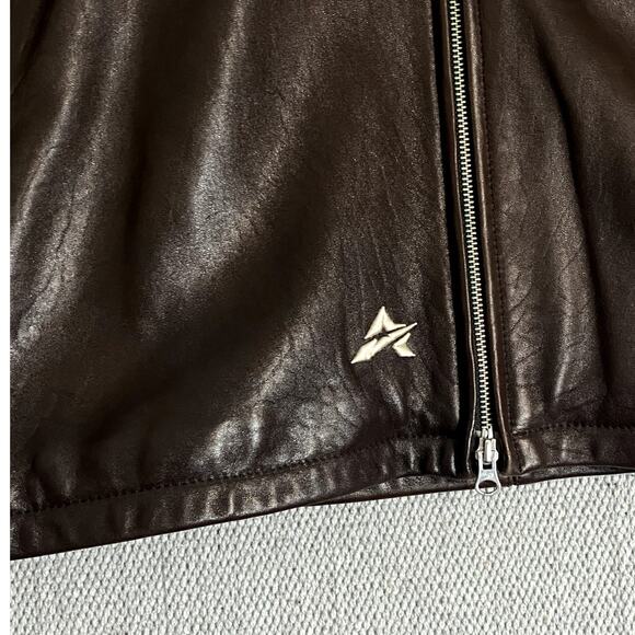 Avirex Vintage Leather Bomber Jacket Men 4XL Brown Star Series 75 New York Lions - Picture 5 of 16